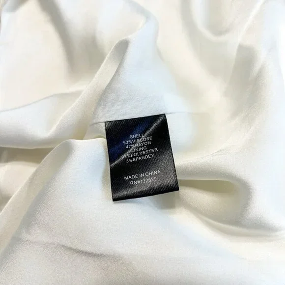 NWT Michael Costello x REVOLVE Tessa Ivory Satin Drape Midi Dress Size M - Picture 10 of 10